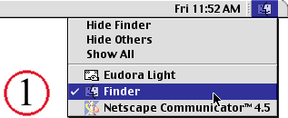 Finder Menu
